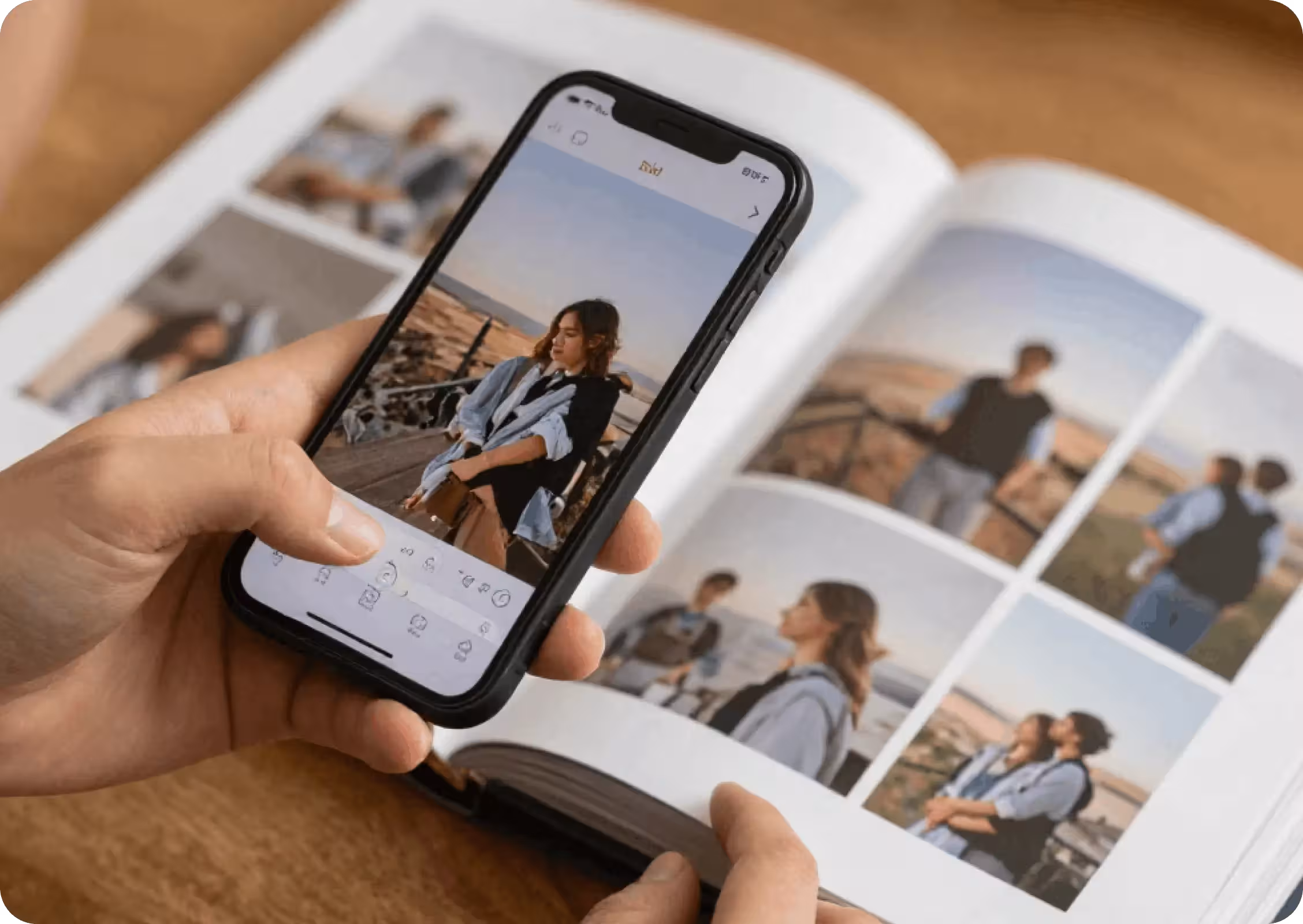 Photobook with phone
