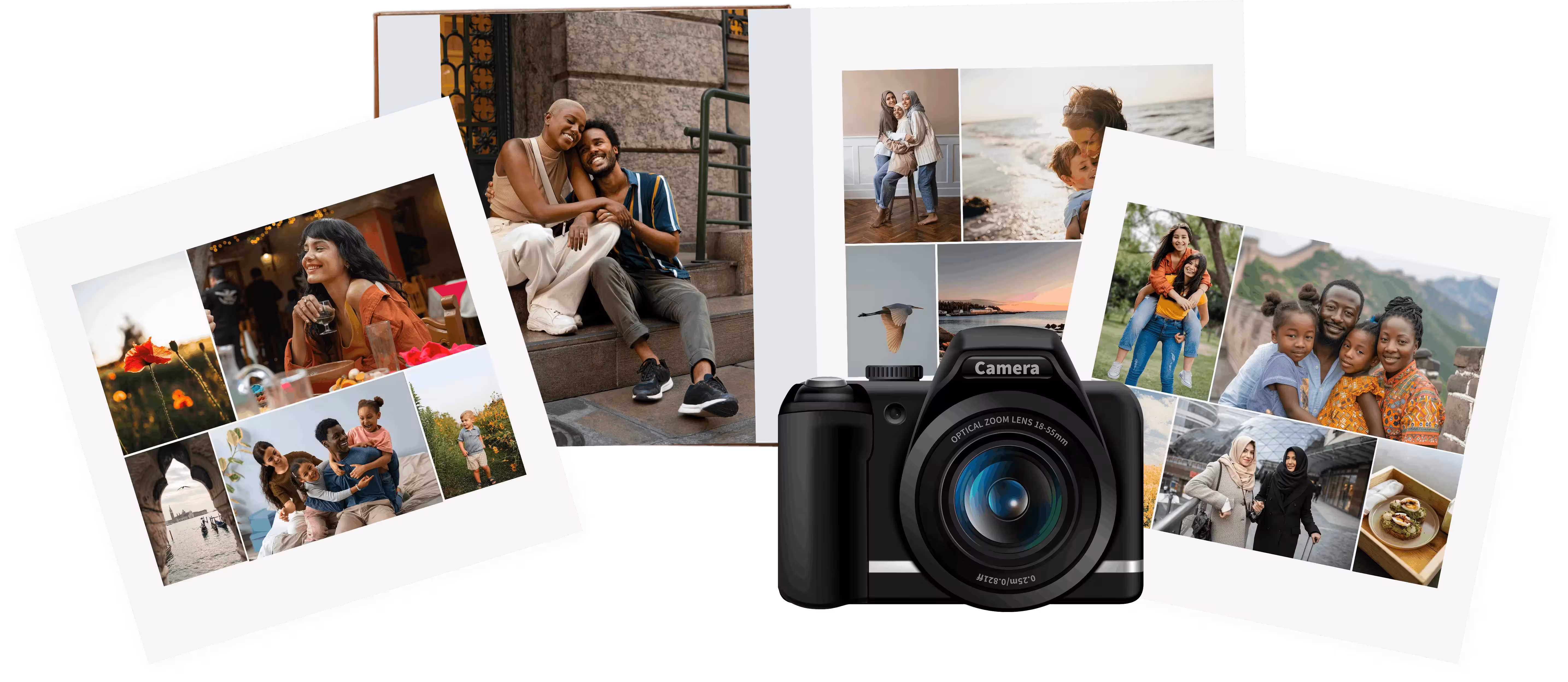 Photo albums and camera